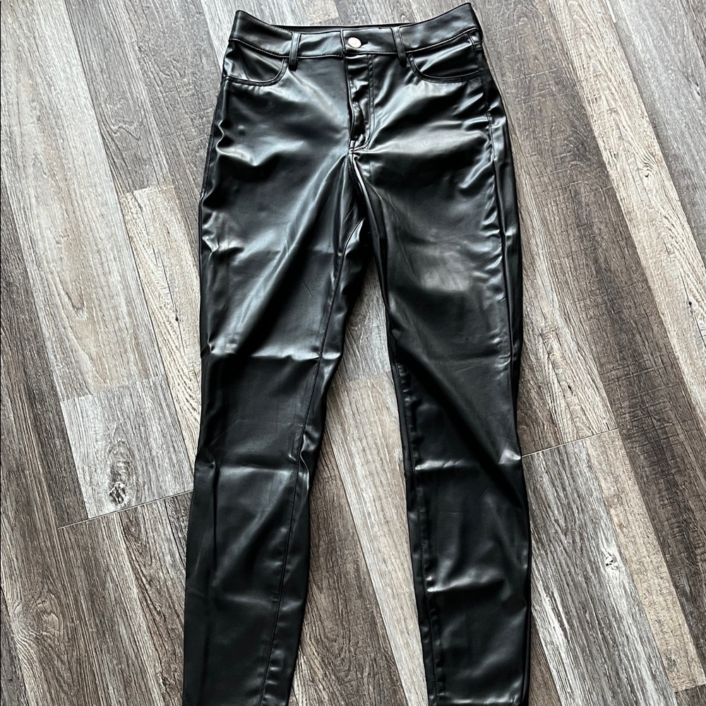 H&M | Black Pleather Pants